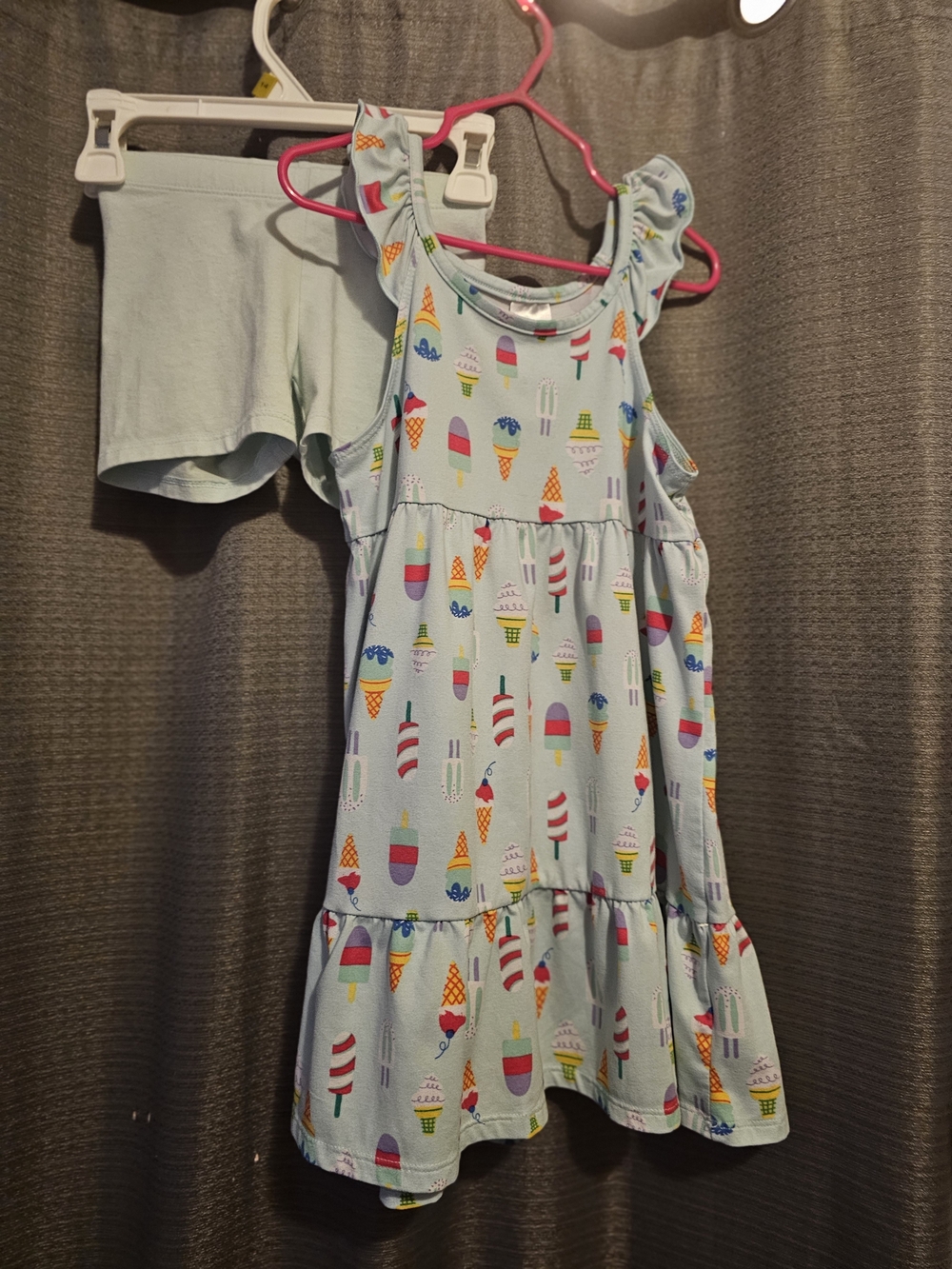 Member's Mark Light Blue Girls' Casual Dress With Marching Short- XS (4/5)